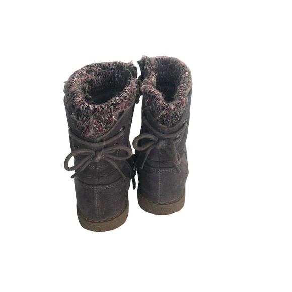 Cat & Jack Girls' Size 8 T -Walda Riding Boots Gray Faux Suede Side Zip - Picture 2 of 4